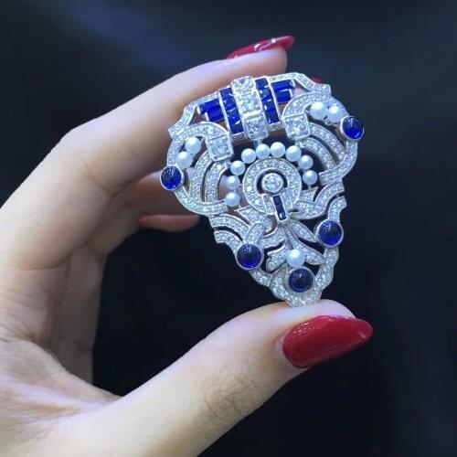 12 horoscope aries brooch pins 925 sterling silver with cubic zircon and fresh water pearls fine women jewelry brooch