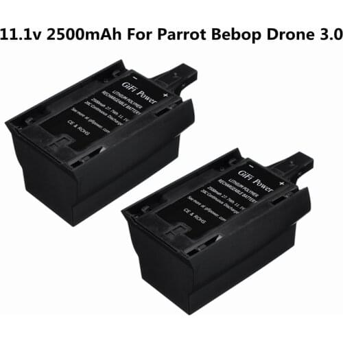 11.1V 2500mAh For Parrot Bebop Drone 3.0 Helicopter Replacement Battery Upgraded Lipo Battery Outdoor Drone Backup L50