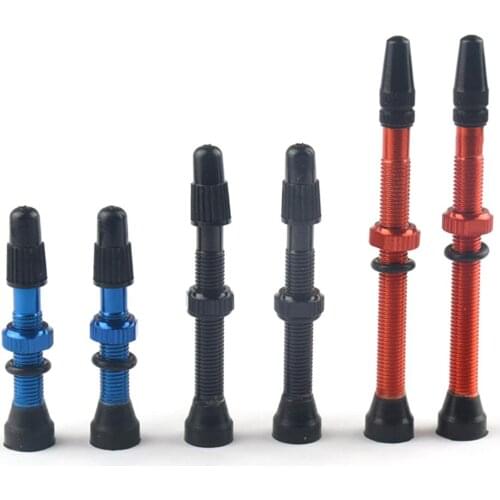 2Pcs 48/60/78mm MTB Road Bike Presta Valve Cap Bicycle Tubeless Tires Alloy Copper Presta Wheel Rim Valve Stems Dust Cover