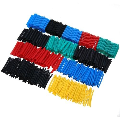 530pcs Heat Shrink Tubing Insulation Shrinkable Tubes Assortment Electronic Polyolefin Wire Cable Sleeve Kit Heat Shrink Tubes