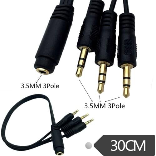 Audio line one point three extension cord 3 grades 3 sections DC3.5mm female stereo points 3 DC3.5mm male stereo