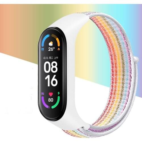 Pulseira Strap for mi band 4 5 6 Nfc Nylon loop Belt Mi Smartwatch band 4 Wristband Bracelet for xiaomi correa Mi band 3 Velcro