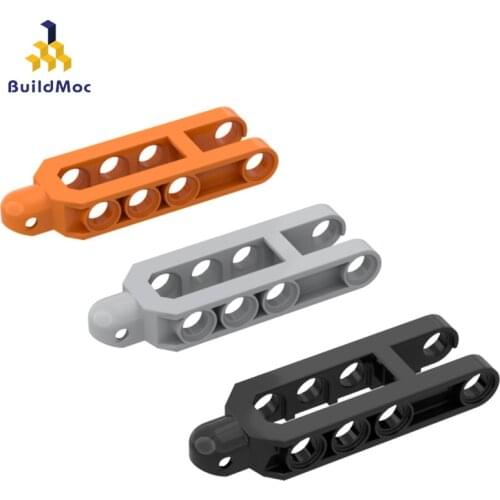 BuildMOC 32195 Steering arm 6.5 x 2, with round tow ball, chamfered 2738 For Building Blocks Parts D