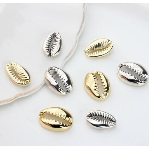 Zinc Alloy Shells Connect Charms Beads 10pcs/lot Golden For DIY Bohemia Bracelet Jewelry Making Finding Accessories