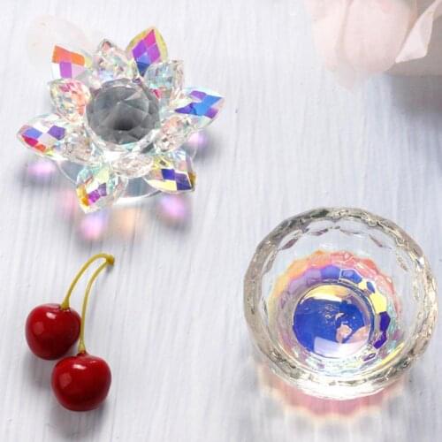 Nail Art Cup Flower Shape Lid Multifunctional Empty Acrylic Powder Liquid Manicure Glass Cup for Nail Art