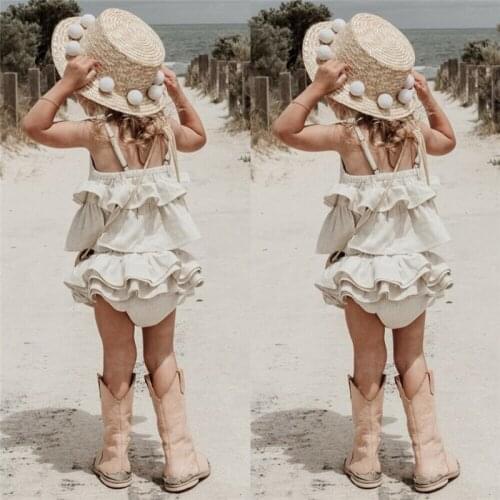 Toddler Kid Baby Girl Clothes Headband Ruffle Tops Pants Skirt Outfit Sunsuit AU