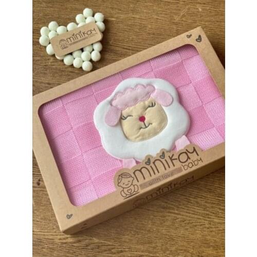 Organic cotton knitted baby blanket