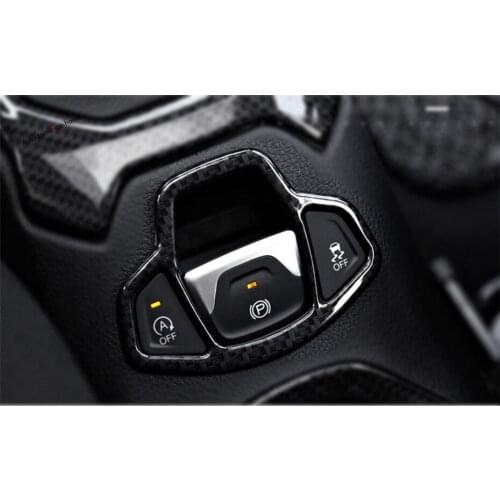 Yimaautotrims Electric Hand Parking Brake Button Panel Cover Trim Fit For Jeep Renegade 2015 - 2018 ABS Interior Mouldings