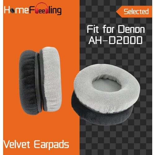 Homefeeling Earpads for Denon AH D2000 Headphones Earpad Cushions Covers Velvet Ear Pad Replacement