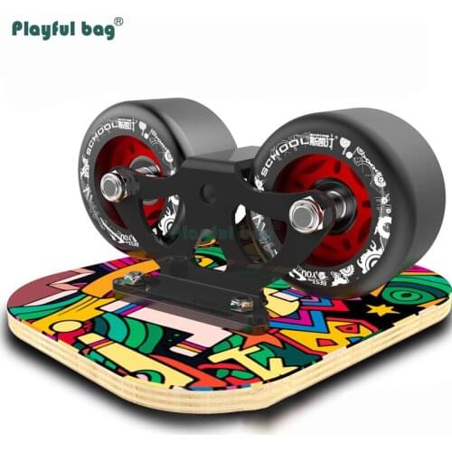 Playful Bag 1pair Durable Drift Board Adult Split Floating Skateboard Maple Skate Board Flashing Wheel Creative Graffiti MA01