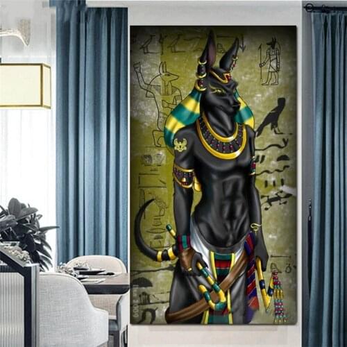 Egypt Anubis 5D Diy Diamond Painting God Pattern Diamond Embroidery Crystal Mosaic Diamond Set Egyptian Symbols Home Decoration