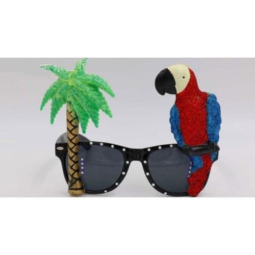 COCKTAIL Hawaiian Flamingo Parrot Glasses Sunglasses Tropical Beach BBQ Fancy Dress Hen Stage Party Prop Novelty Holiday eyewear