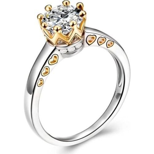 Classic Crown Engagement Ring Personality Simple Women Romantic Valentines Day Gift Factory Wholesale