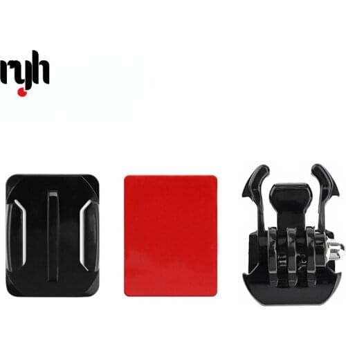 Hook Buckle Basic Mount +Curved Surface Mount with Adhesive Sticker for GoPro Hero 6 5 4 SJCAM Yi 4k h9 Camera Accessories