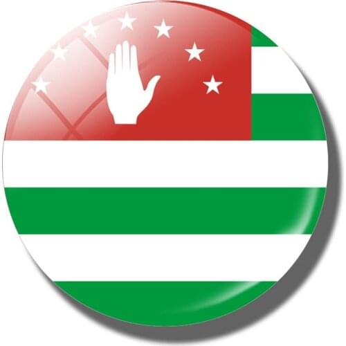 Magnet Fridge Government of The Autonomous Republic of Abkhazia Flag Glass Cabochon Crystal Magnetic Sticker for Refrigerator