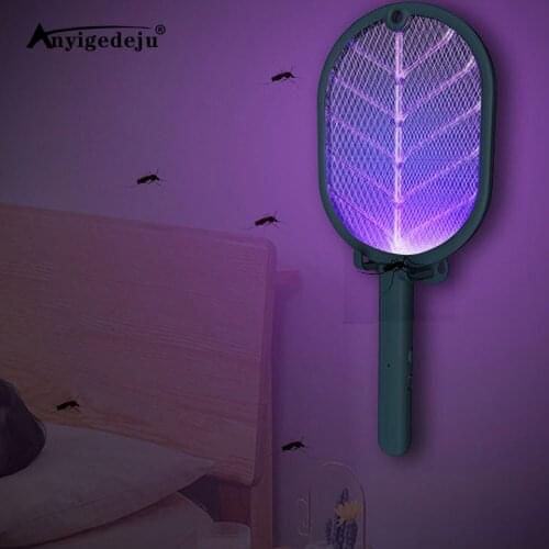 Multifunction Electric Insect Racket Swatter Zapper USB 450mAh Rechargeable Mosquito Swatter Kill Fly Bug Zapper Killer Trap
