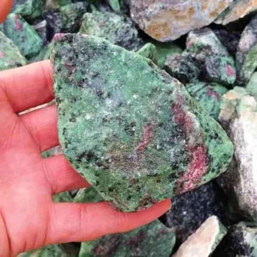 MOKAGY 50G-220G Natural Red Green Treasure Raw Stone Mineral Specimens 1PC