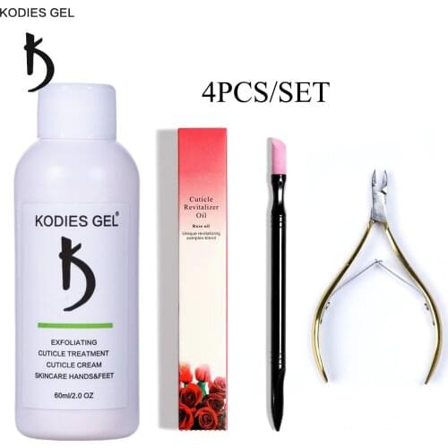 KODIES GEL Cuticle Oil Pen Professional Cuticle Remover Set 60ML Nail Accessories Treatment Scissors Nipper Tools for Nails Care
