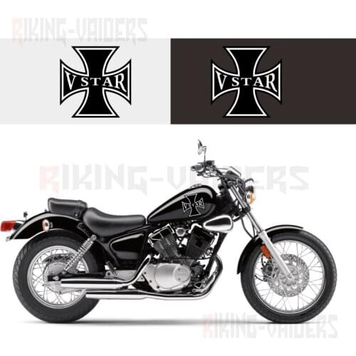 Custom Cross Decals Fuel Tank Stickers Fender Sticker For Yamaha V-Star XV250 XVS650 XVS950 XVS1100 XVS1300