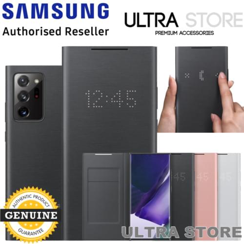 Official Original Samsung Galaxy Note 20 Ultra LED S-VIEW Flip Cover for Galaxy Note20 5G Wallet Protection Leather Case