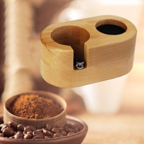Coffee Temper Stand,Sturdy Wooden Tamping Stand for Coffee Machine Coffee Tamper BaseAnti-Slip Hand Coffee Tampers Accessories