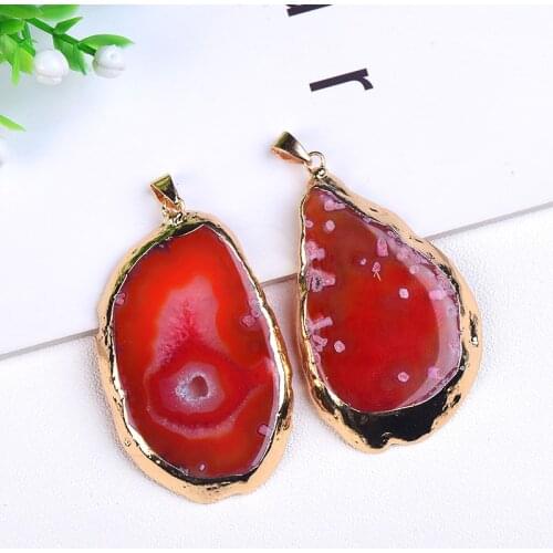 Natural Agate Tablets Pendant Colourful Raw Mineral Healing Stone Love Gems Increase Charmv For Unisex Jewelry Fashion Souvenir