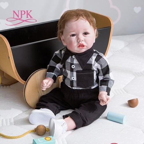 NPK 55CM Reborn Popular Baby Doll Saskia Bebe Doll Lifelike Soft Touch Hand Detailed Paiting Collectible Handmade Baby