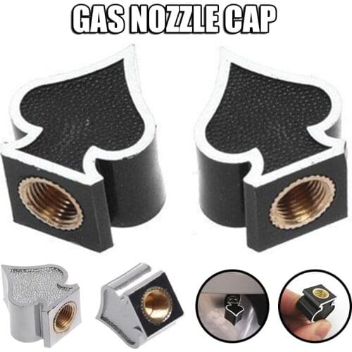 Hot Universal Tire Valve Caps 2/4 PCS Poker Heart Shaped Tire Valve Stem Dust Cover Screw-On Easy-Grip for Bike Trucks Cars N66