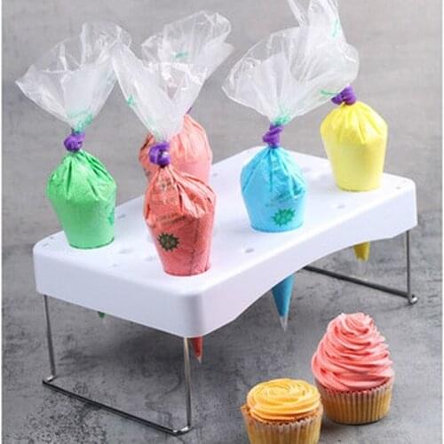 Folding Cake Piping Bag Rack Pastry Bag Stand Piping Bag Holder Cream Work Table Holder Cake Decor Tool Storage for Cream Pastry