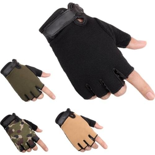Howfits Men Women Kids Outdoor Tactical Gloves Special Army Half Finger Fingerless Military Shooting Gloves