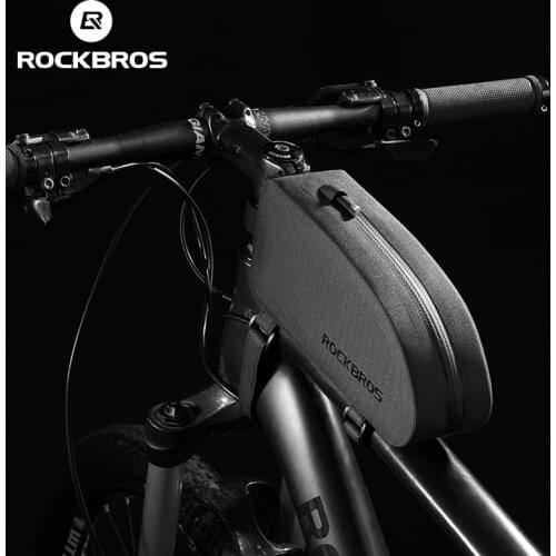 ROCKBROS Bike Bag Bicycle Panniers Frame Front Tube Waterproof Bag Cycling MTB Road Bag Storage Bicycle Accessories