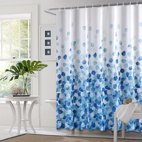 New Floral Pattern Bathroom Waterproof Cloth Shower Curtain Impervious Bathroom Partition Curtain