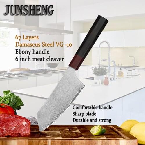 Octagonal Ebony Handle VG10 Steel Core 67 Layers Damascus Steel Kitchen Knife Professional Slice Cooking EDC Knife Best Gift