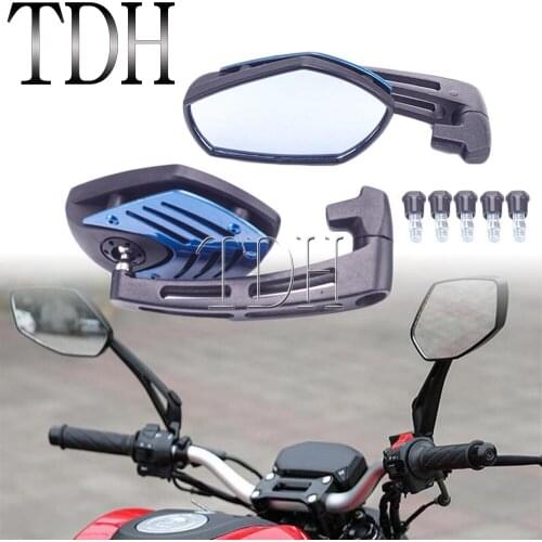 For Yamaha Chopper Honda Kawasaki Ducati Moto Rearview Mirrors 10mm 8mm Scooter E-Bike Side Back Mirror Motorcycle Accessories