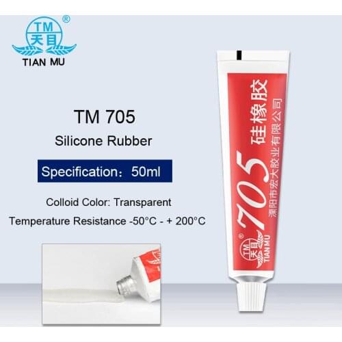 1PCS 705 Silicone Rubber Transparent Waterproof Sealant Insulation Electronic Fixed High Temperature Resistant Colorless Glue