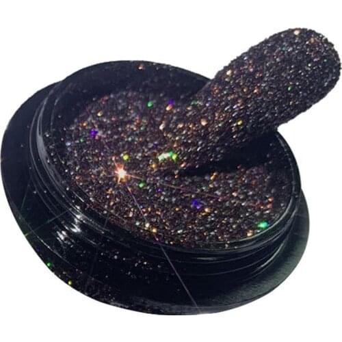 1pc Sparkling Diamond Nail Powder Silver Reflective Fine Holographic Pigment Nail Glitter Art Nail Decorations Dust Shiny M2D5