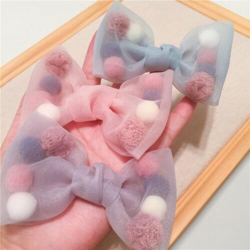 15 PCs Korean fabric mesh ball large bow DIY hand-made headband accessories for childrens hair accessories
