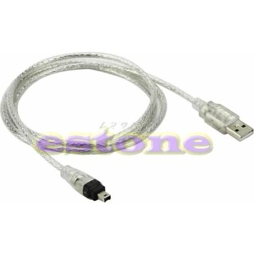 5ft USB To Firewire iEEE 1394 4 Pin iLink Adapter Cable