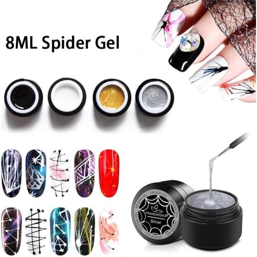 8 ML Gel Nail Polish Spider Gel Point To Line Super Strong Stretch Elastic DIY Drawing Painted One-shot Molding nail art tools