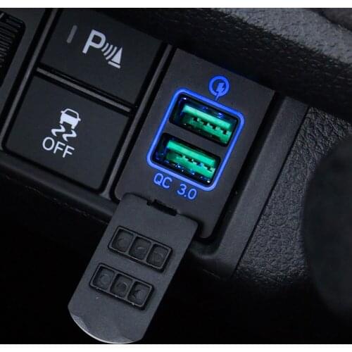 Car USB Charger Port Fast Charging Head Modification Car Charger Car Accessories for Honda Civic 10th 2016 2017 2018 2019 2020