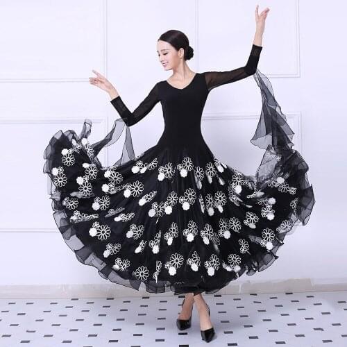 Big swing ballroom dress standard dance dress ballroom dance costume tango costumes viennese waltz dress long foxtrot dress