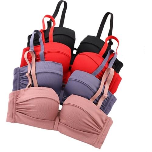Fashion Women Push Up Bra Sexy Lingerie Comfortable Adjustable Wireless Bralette 3/4 Cup Underwear Girl Brassiere Intimates