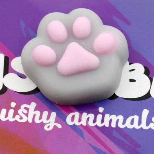 Childrens Toy Creative Small Animal Soft TPR Gel Pinch Toy Cat Paw Silicone Toy Joke Gift