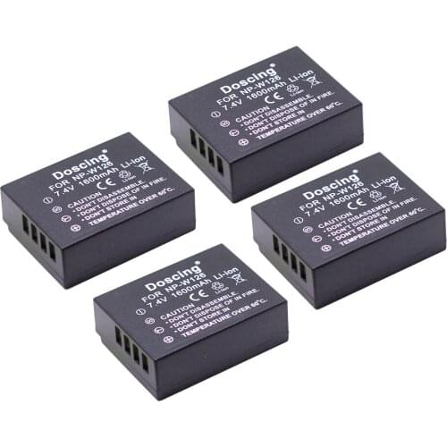 Doscing 4x NP-W126 NPW126 NP W126 Camera Battery for Fujifilm FinePix HS30EXR HS33EXR X-Pro1 X-E1 X-E2 X-M1 X-A1 X-A2 X-T1 X-T10