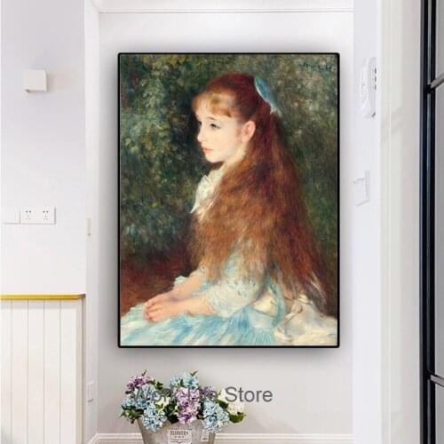HD Portrait Arts Canvas Reproduction The Young Girl Elaine by Pierre Auguste Renoir Print Painting Poster Wall Decor Home Decor