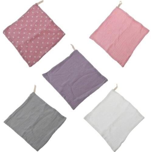 5pcs Cotton Square Muslin Baby Nursing Towel 4 Layers Water Washing Handkerchief Newborn Burp Cloth