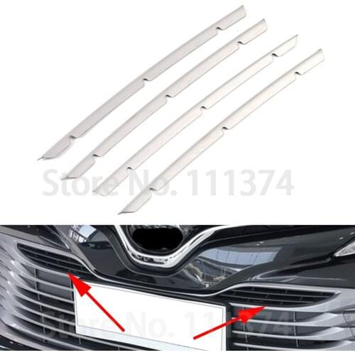 Chrome Front Grille Small Trim Cover for Toyota Camry XV70 2018 2019 2020 Grill Strip Stainless Steel Decoration Accessories