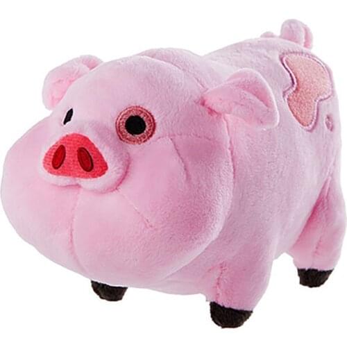 18CM 1Pcs Gra Pink Pig Waddles Plush Toys Dolls Anime Soft Funny Pink Pig With Tag Patch Kids Toys Childrens Birthday Gifts
