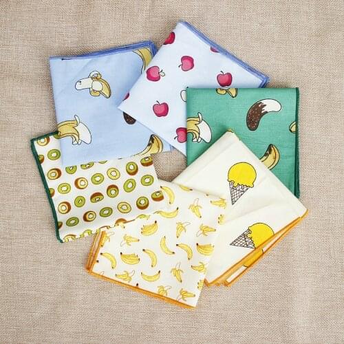 Fruits Suits Pocket Square For Men Women Cute Sweet Chest Towel Hanky Gentlemen Hankies Classic Mens Handkerchief Pocket Towel