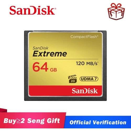 SanDisk Extreme Memory card 16GB 32GB 64GB 128GB compact flash card Class10 120M/s CF card for 4K and Full HD video Camera card